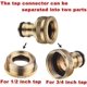 thumbnail image 5 of Latón 3/4 '' y 1/2 '' BSP 2 en 1 Grifo de riego atornillado Conector de grifo de flujo de nariz Adaptador de grifo roscado Paquete de 2 Rojo Verde, 5 of 5