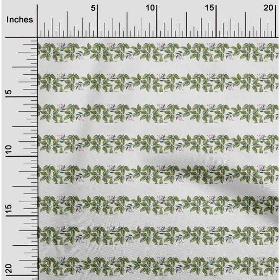 oneOone Cotton Silk Fabric Floral & Leaves Print Sewing Fabric BTY 42 Inches Wide