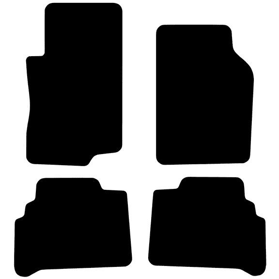 Auto Mats and Accessories 4 Piece Set Custom Carpeted Floor Mats Compatible with 2000-2002 Kia Sportage (Black) Made in The USA
