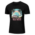thumbnail image 3 of NAMTYQX Graphic Tees Men Cool Stretchy Casual Baggy Pattern Crewneck Plus Size Lightweight Short Sleeve Slacking Mens Shirts Casual Stylish Black Size L, 3 of 5
