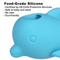 thumbnail image 4 of Faucet Cover Bathtub Baby Tub - Bath Spout Cover Silicone Blue Dolphin for Kids, Toddler, Infant, 4 of 7