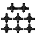 thumbnail image 2 of 8PCS Versatile 4-Way Black PVC Pipe Fittings: Perfect for DIY Plant Support and, 2 of 8