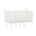 thumbnail image 2 of Dualoai Bedside Hanging Storage Basket Hanging Organizer for Bedroom Hotel Bed Rails L with Hooks, 2 of 7