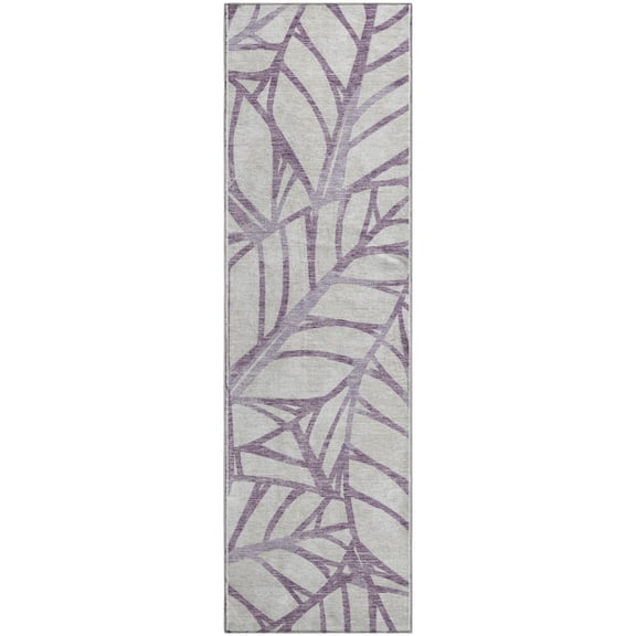 Dalyn Rugs Premium Machine Washable Mayfield AMF741 Purple 2'3" x 7'6" Runner Rug