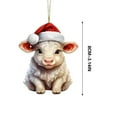 thumbnail image 2 of Cute Cow Christmas Ornaments for Christmas Tree,Acrylic Highland Cow Hanging Decorations Cartoon Cattle Cow Decorative Ornament Cow Christmas Pendants for Cars Backpacks Decor, 2 of 5