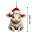 thumbnail image 2 of Decoración Navideña Personalizada, Regalo de Vaca, Adornos Colgantes para Árbol de Navidad, 2 of 4