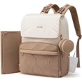 thumbnail image 2 of Diaper Bag Backpack, Baby Travel Bags for Boys & Girl, Toddler Waterproof Diaper Bag w/Changing Pad (Beige khaki, 15.6''-Small), 2 of 4