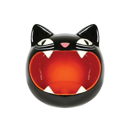 Compote Candy Dish - What On Earth Black Cat Candy Bowl - Black Kitty Dish - Perfect for Halloween Party Decoration