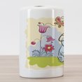 thumbnail image 3 of Butterfly Ceramic Toothbrush Holder, Clever Rabbit Enjoying the Nature with Butterflies Tulips Daisies Art Print, Decorative Versatile Countertop for Bathroom, 4.5" X 2.7", Multicolor, by Ambesonne, 3 of 4