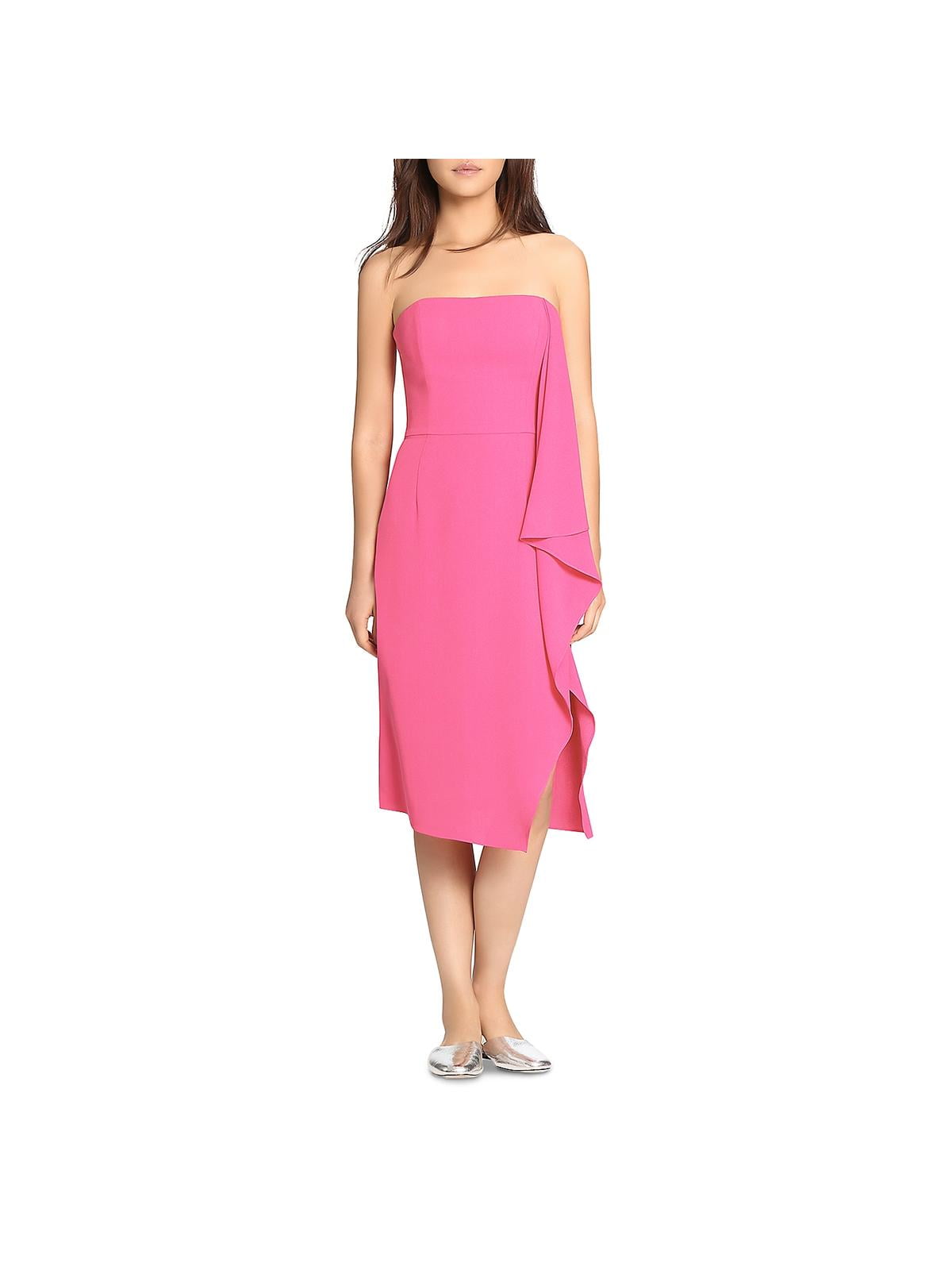 strapless knee length cocktail dress
