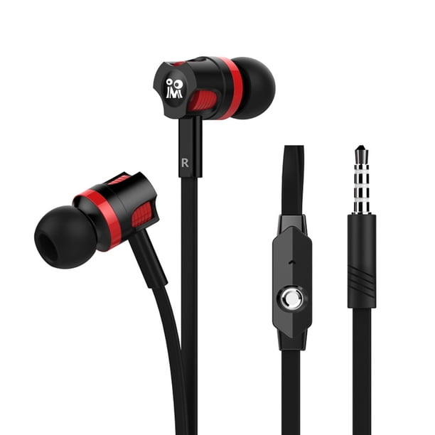 Auriculares LANGSDOM JM26 Auriculares intrauditivos con cable Auriculares de juegos estéreo Auriculares con control y micrófono en línea para teléfonos con Android iOS LANGSDOM Auriculares