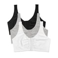 thumbnail image 1 of Sujetador deportivo Fruit of the Loom de algodón con cierre frontal para mujer, 1 of 6