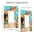 thumbnail image 3 of Fotbe Funny Swimming Chihuahua Print Duplex Receptacle Wall Plate, 1-Gang 5.0" x3.0" Wall Outlet Covers, Dual Outlet Faceplates Covers, Color-matched Screws Included-Style U, 3 of 6
