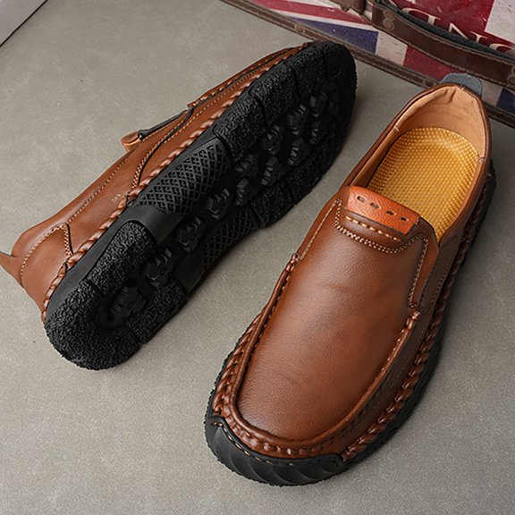 TIREOW Mens Casual Dress Loafers Soft Shoes Breathable Fashion Sneakers Slip-On Lace up Ofice Work Driving Walking Casual Shoes Comfortable Boat Shoes