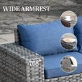 thumbnail image 6 of Ovios 9 Pieces Outdoor Patio Furniture with Swivel Rocking Chairs All Weather Wicker Patio Sectional Sofa for Balcony, 6 of 7