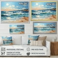 thumbnail image 4 of Designart "Sunkissed Beach by the Coastal Ocean I" Landscapes Floater Framed Wall Decor, 4 of 7