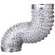thumbnail image 5 of 1 PC 1.5m Espesado de la manguera de aluminio del conducto de aluminio Flex de aire Conjunto de ventilación Ventilación de ventilación Ventilador para ventilación HVAC 180 mm de diámetro (plata), 5 of 6