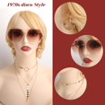 thumbnail image 4 of Set de accesorios para disfraz de discoteca Fumwase 70s para mujer, 4 piezas, 4 of 6