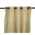thumbnail image 4 of Jordan Manufacturing 54" x 84" Khaki Solid Grommet Semi-sheer Outdoor Curtain Panel (2 Pack), 4 of 8