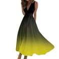 thumbnail image 1 of Maxi Maxi Robe, Robe Sans Manches Dégradé Mode Décontractée avec Col en V Robe Maxi Bohème, Robes d'Été pour Femmes, 1 of 5