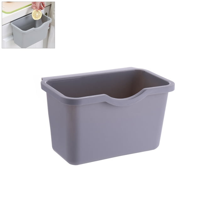 Cesto de basura colgante de plástico para puerta de armario de cocina, papelera, contenedor de basura
