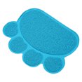 thumbnail image 1 of Cat Litter Box Mat Prevent Slip Soft Paw Shaped Waterproof PVC Pad For Indoor Floor, 1 of 8