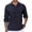 Navy Blue, variant on COOFANDY Men' Button Up Long Sleeve No Tuck Shirt Wrinkle Free Textured Casual Camp Shirt