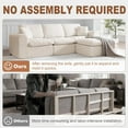 thumbnail image 6 of 108" Modular Sectional Sofa Cloud Couch, Utra Soft L-Shaped Couch with Ottoman, Boneless Couches with Deep Seat for Living Room, No Assembly Required, White, 6 of 8