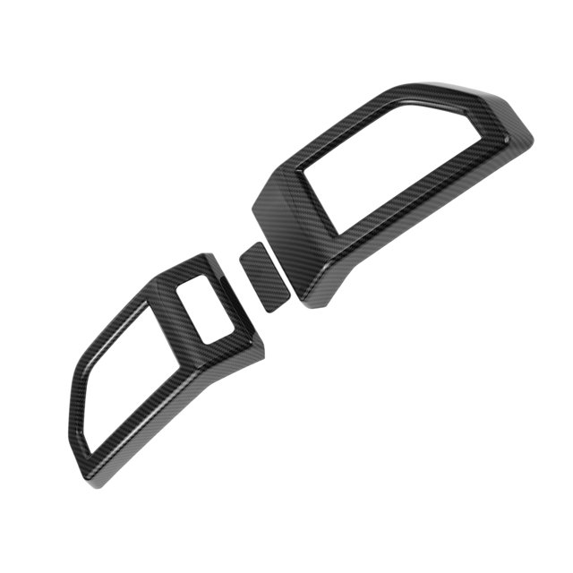 Ofertas Únicas 1 Juego de Cubierta de Ventilación de Aire, Cubierta del Enchufe de CA para Ford F-150 2015-2020 Patrón de Fibra de Carbono ABS Negro