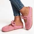 thumbnail image 5 of Women's Bowknot Faux Suede Mule Clogs, Slip-On Closed-Toe Casual Comfort Slides, 5 of 5
