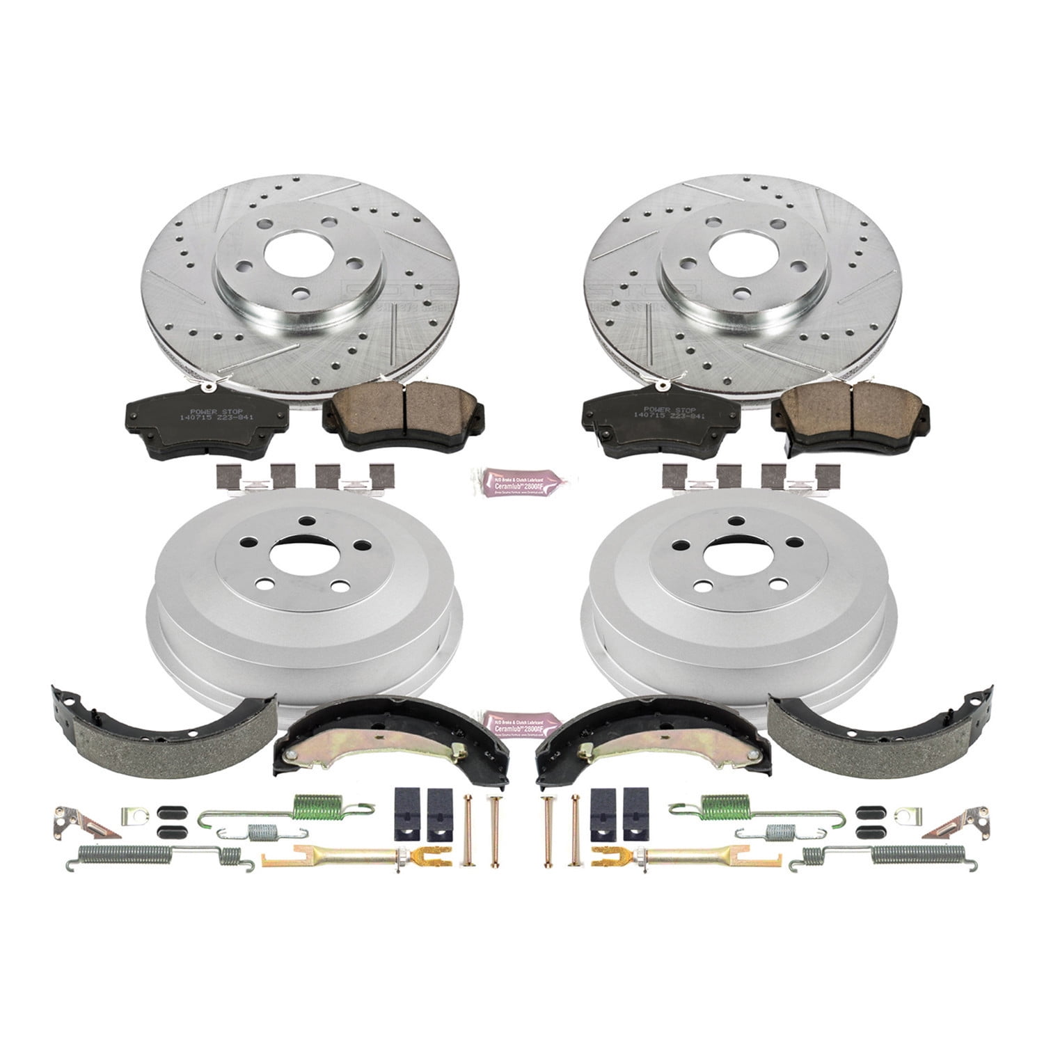 PowerStop Front and Rear Z23 Evolution Sport Brake Pad Rotor Drum and Shoe Kit Fits: CHRYSLER Select Models K15232DK