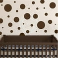 thumbnail image 1 of Assorted Vinyl Polka Dots Set of 32 Wall Saying Vinyl Lettering Decal Sticker (Brown), 1 of 2