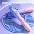 thumbnail image 4 of Skipping Rope Thickened Adjustable High Clarity Display Built-in Battery Independent Button Design Lose Weight ABS Training Exercise Counting Jump Rope Sporting Goods-Pink & Purple, 4 of 8