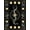 Black, Pattern 1, variant on Design&I 8'x10' Washable Area Rug Snag-Free Snake Round Gothic Witchy Serpent Tarot Motifs Moody Goth Witch for Dining Room, Large Office, Lounge