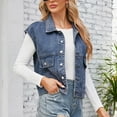 thumbnail image 6 of Ftwytp Womens Winter Coats Jean Jacket Women Oversized Women's Plus Size Coats and Jackets Sleeveless Coat Women's Fashion Spring Summer Hatless Jacket, 6 of 9