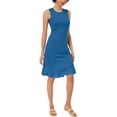 thumbnail image 1 of Vestido ajustado Maison Jules con dobladillo con volantes para mujer azul pequeño, 1 of 2