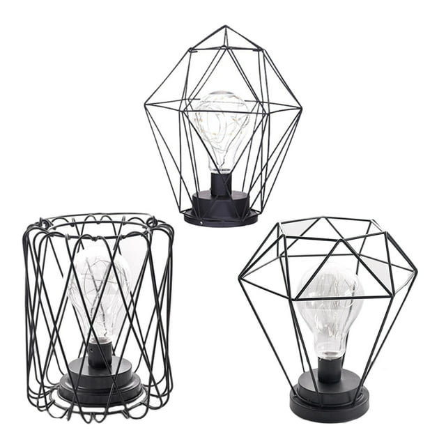 RENACLIPY Lampe de table de Nuit Noire Rétro 1Ensemble Couloir 7.1*7.1*7.9 Po