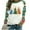 Yellow#5, variant on SwiftWear Women's Festive Christmas Tree Print Raglan Sweatshirt Colorful Holiday Pullover with Drop Shoulder Design, Soft Casual Crewneck Top Wine