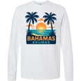 thumbnail image 3 of Inktastic Bahamas Exumas Tropical Sunset Retro Long Sleeve T-Shirt, 3 of 5