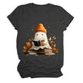 thumbnail image 4 of CAUYDY Halloween Teacher Shirts for Women Ghost Reading Books Shirt Funny Spooky Bookish Tee Halloween Party Short Sleeve Tops(Grey,3XL), 4 of 5