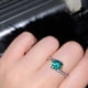 thumbnail image 1 of Anillo de diamantes azules y verdes Mosan de Maldivas Anillo de la mitad de la montaña Starlight Queen, 1 of 1