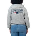 thumbnail image 5 of Women's WEAR by Erin Andrews  Heather Gray New England Patriots Speckled Fleece Cropped Full-Zip Hoodie, 5 of 5
