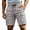 Light Gray, variant on Mens Casual Lightweight Cargo Shorts with Drawstring Waist Relaxed Fit Utility Pocket Design Summer Five Pocket Shorts
