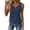 7# Navy, variant on Sleeveless Tops for Women Cotton Linen Lace V Neck T Shirts Summer Beach Boho Tank Top Casual Peasant Blouses Black L