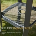 thumbnail image 5 of Vicllax Outdoor Round Bar Table Metal Modern Style for Porch Garden Balcony (Diameter 35.4"), 5 of 7