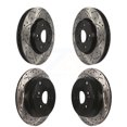 thumbnail image 1 of DS-One Front Rear Coated Drilled Slotted Disc Brake Rotors Kit for Car Honda CR-V Acura RDX KD-100292, 1 of 11