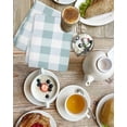 thumbnail image 4 of Aqua Plaid Kitchen Dish Towels for Drying Dishes Set of 3, Spring Summer Farmhouse Buffalo Checkered Waffle Weave Microfiber Hand Tea Bathroom Towels Quick Dry & Absorbent Towel 15.7x23.6, 4 of 7