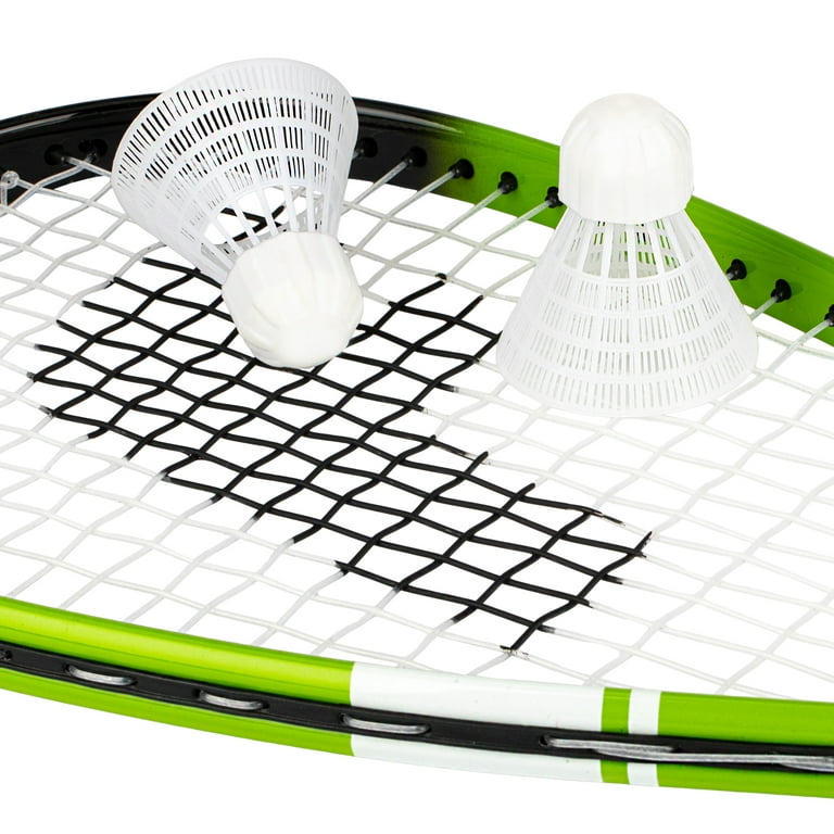 Franklin Sports Badminton Net Sets - Outdoor Backyard + Beach Badminton Net  + Equipment Set - (4) Rackets + (2) Birdies + Portable Net Included 