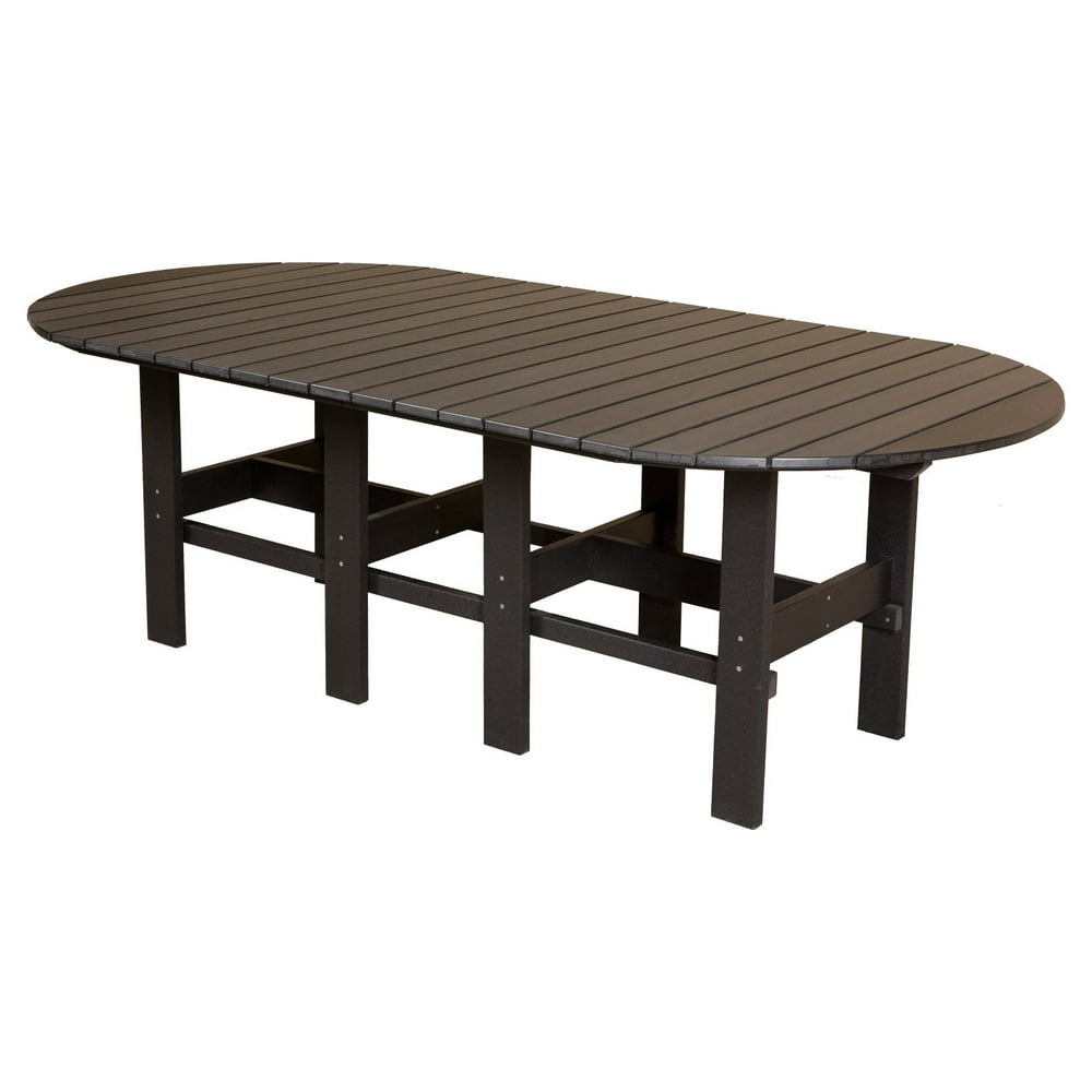 WILDRIDGE Classic Recycled Plastic 84 in. Oval Patio Dining Table - Walmart.com - Walmart.com