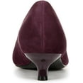 thumbnail image 5 of Naturalizer Women's Natalia Kitten Heel Pointed Toe Pump Deep Plum Purple Suede 9XW, 5 of 5